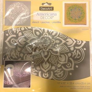 Mandala laser-cut stencil 10”x10”